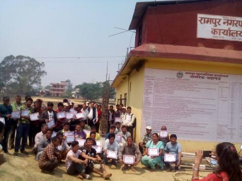 भूकम्प प्रतिरोघी भवन निर्माणको तालिम सम्पन्न | २०७२/१२/३० 